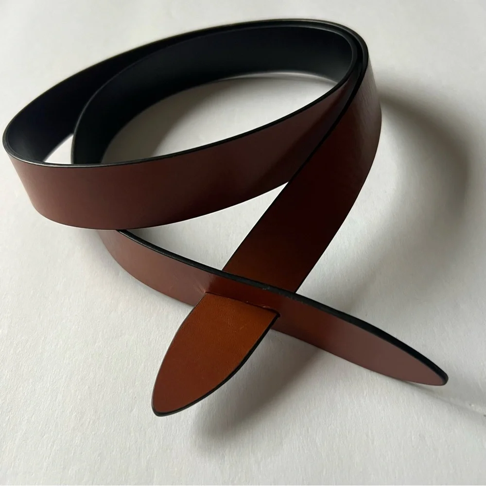 Isabel Marant Reversible Black and Brown Leather Knot Belt
